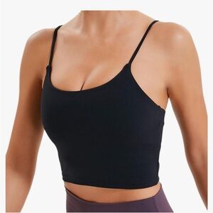 Black Padded Sports Bra - Amazon